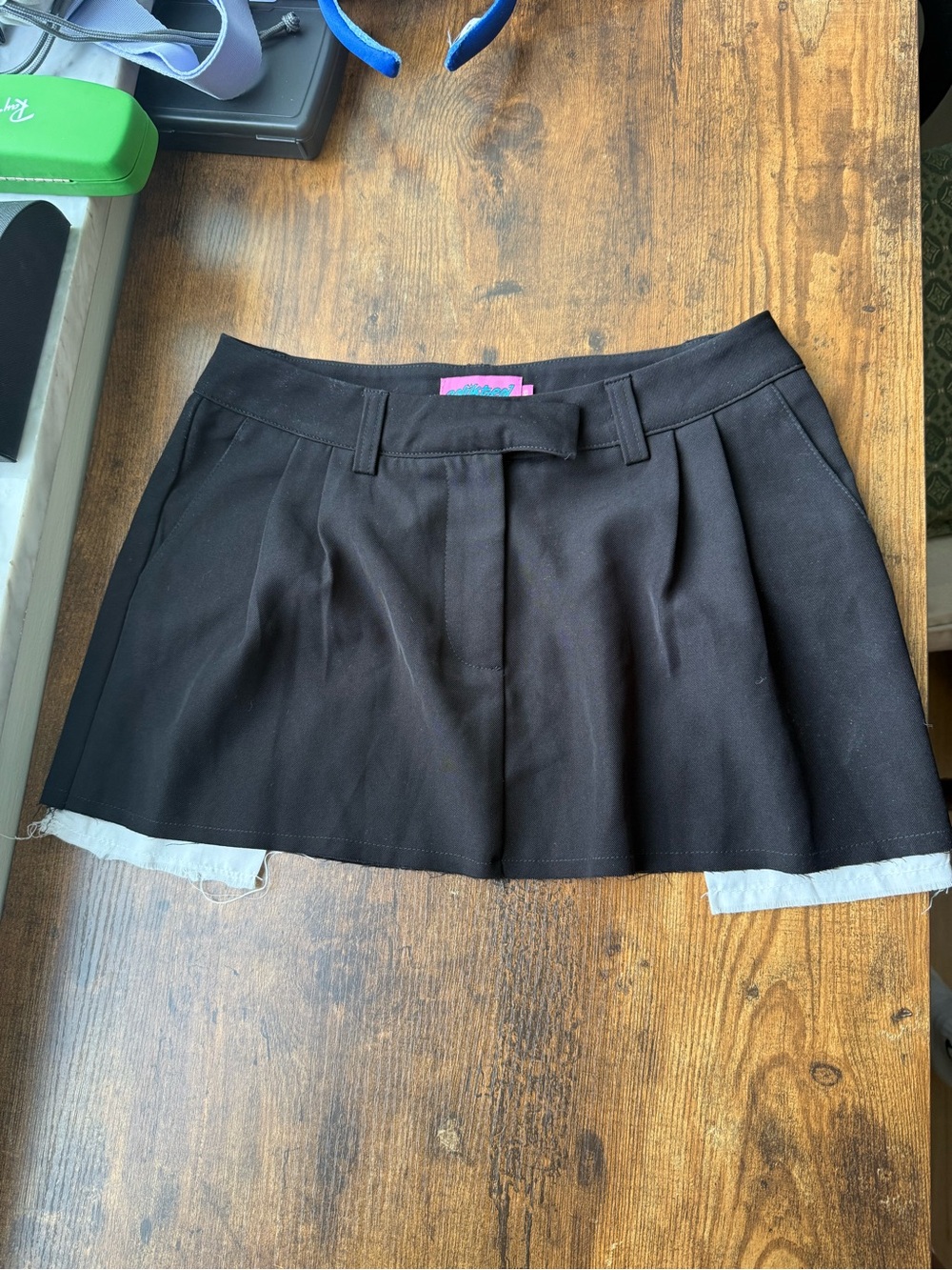 Edikted Black Mini Skirt with Belt Loops